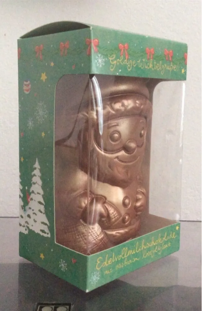 Edelvollmilch Weihnachtsmann mit Rosegold