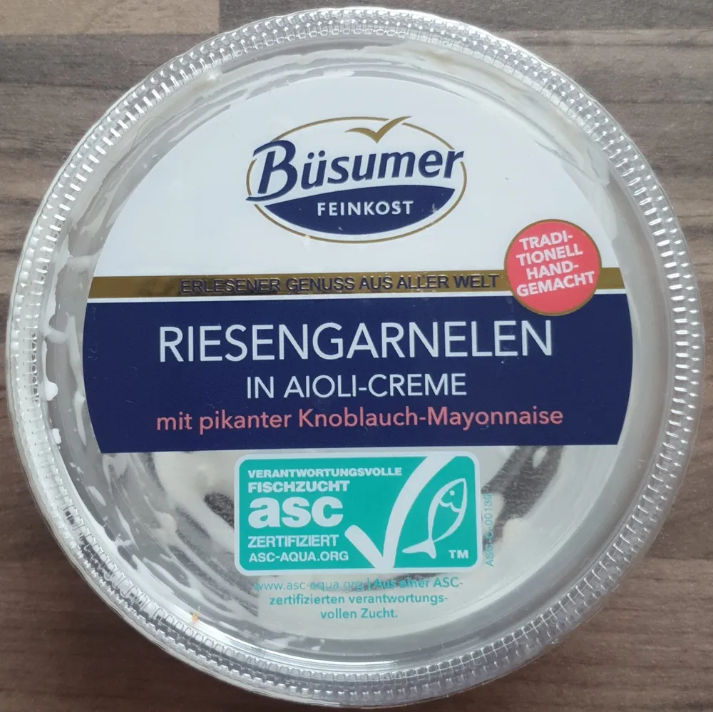 Riesengarnelen in Aioli-Creme