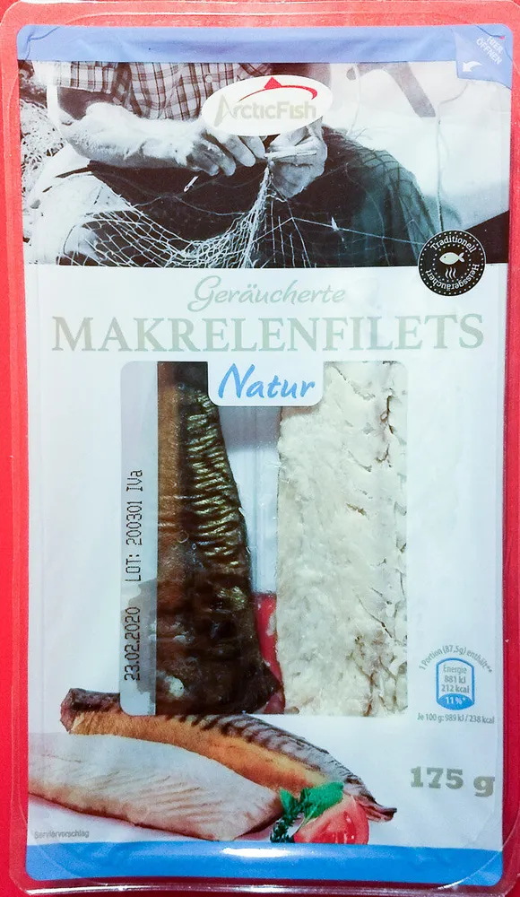 Gerächerte Makrelenfilets natur