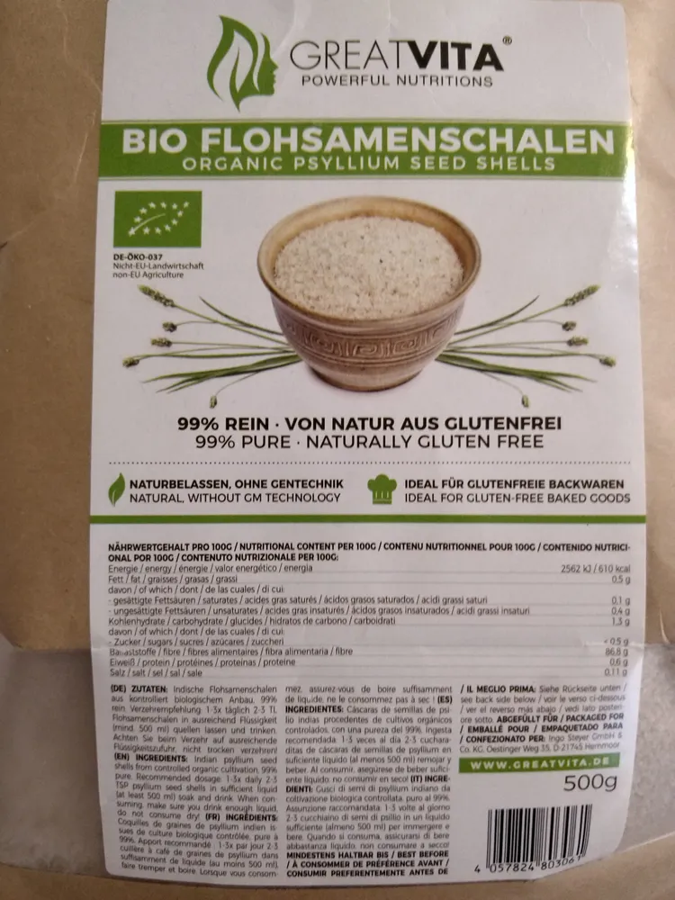 Bio Flohsamenschalen