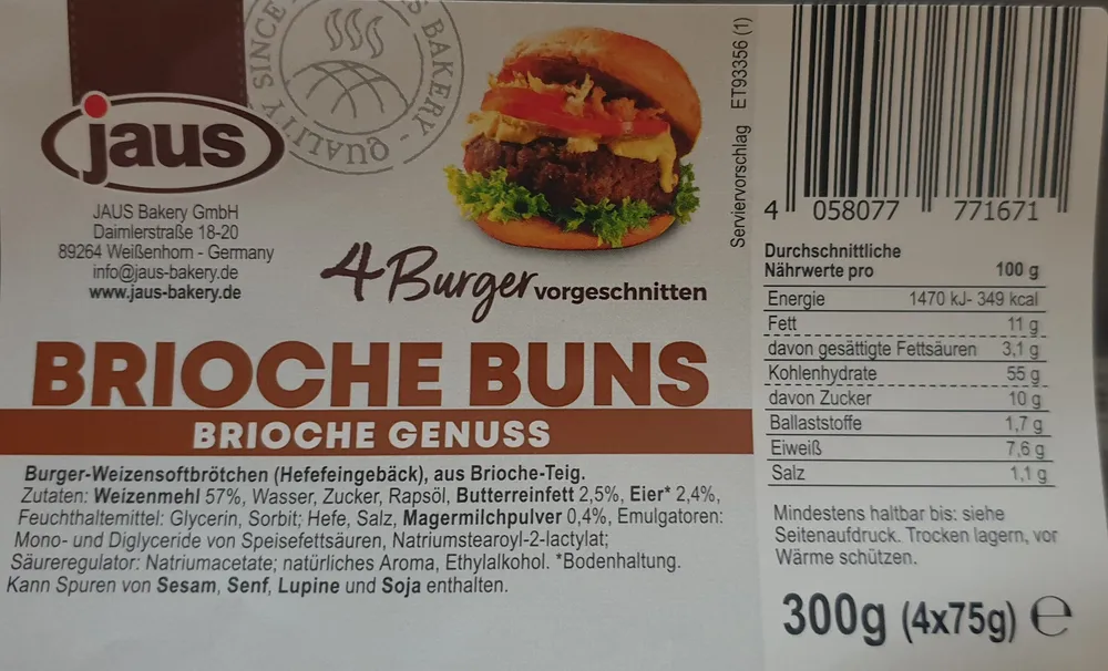 Premium Brioche Buns
