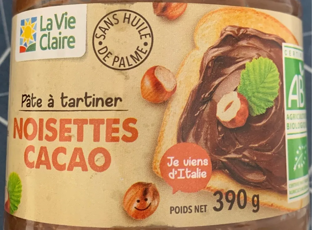 Pâte à tartiner NOISETTES CACAO