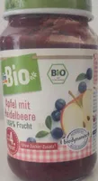 Apfel mit Himbeeren