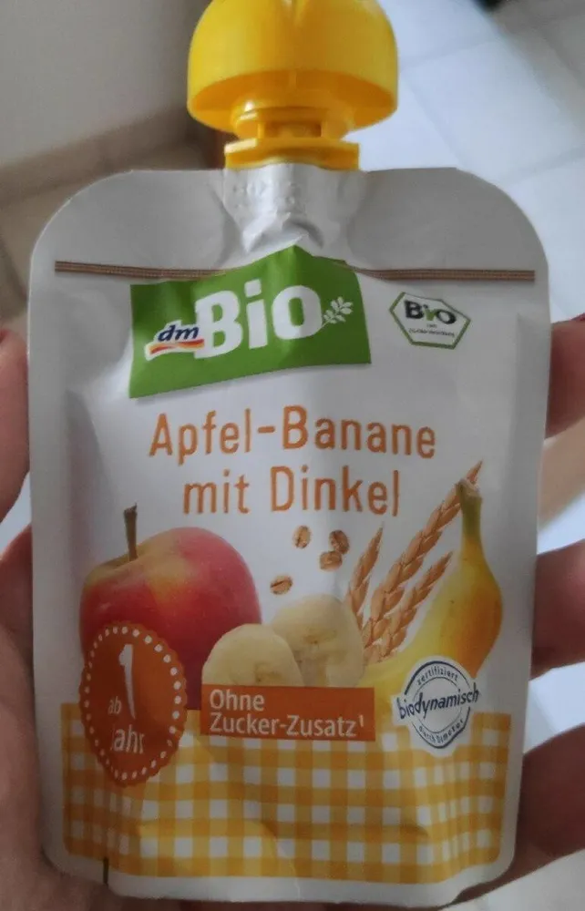 Apfel-banane mit Dinkel