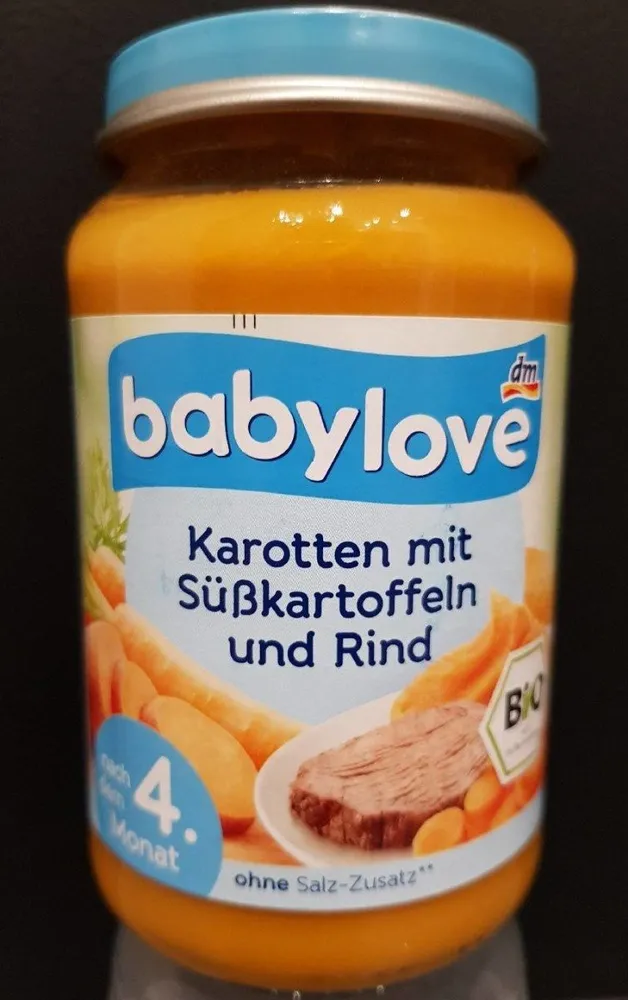 Karotten mit Süßkartoffeln und Rind