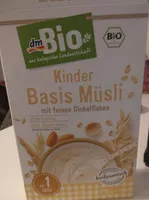 Kinder basis muesli mit feinen dinkelflakes