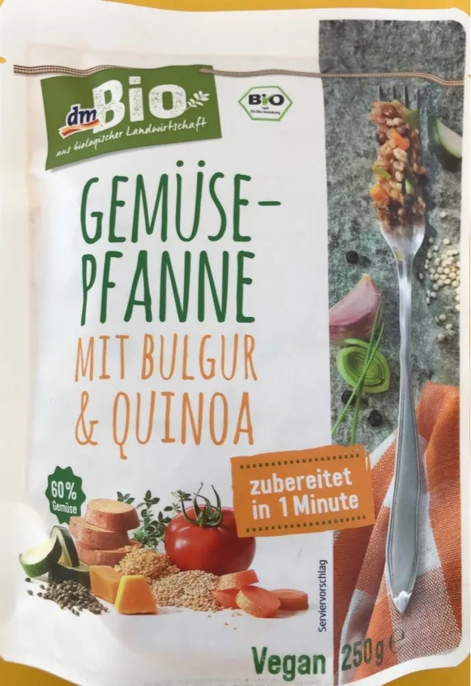 Gemüse pfanne mit bulgur und quinoa