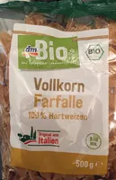 Nudeln Vollkorn Farfalle