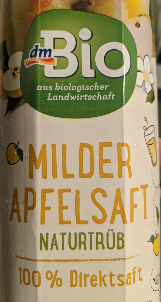 Milder Apfelsaft naturtrüb