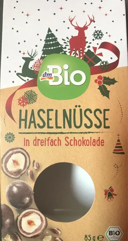 Haselnüsse in dreifach Schokolade