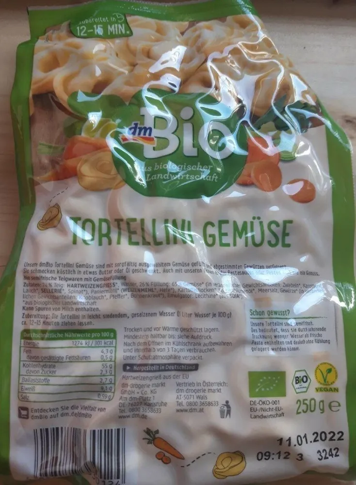 Tortellini Gemüse