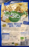 Dinkel Tortelloni Ricotta Spinat