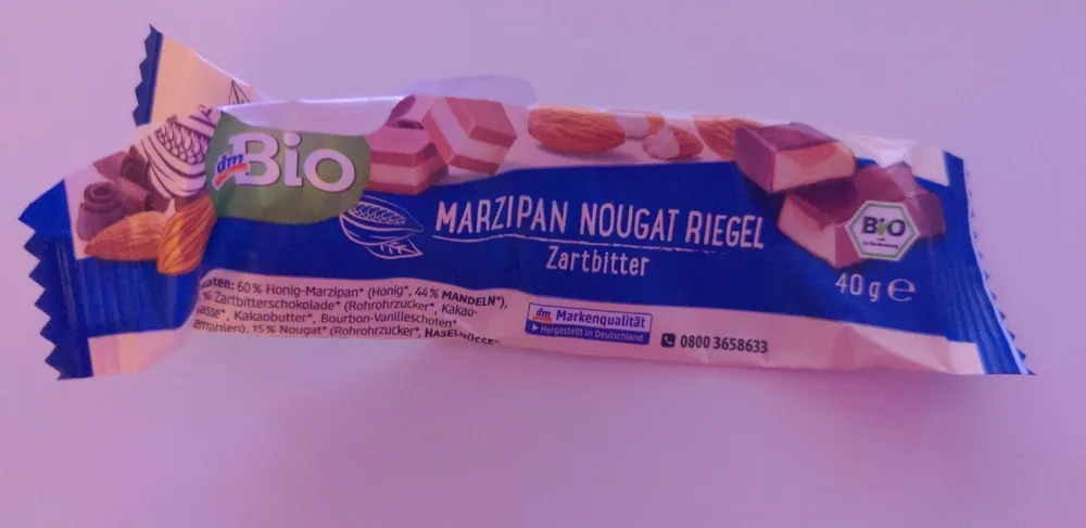 Marzipan Nougat Riegel Zartbitter