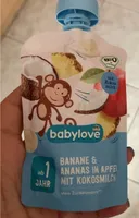 Quetschie Banane & Ananas in Apfel mit Kokosmilch