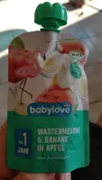 Babylove Quetschie Wassermelone & Banane in Apfel