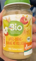 Apfel Birne Banane mit Vollkorn