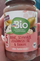 Birne schwarze Johannisbeere und Banane (ab 5. Monat)