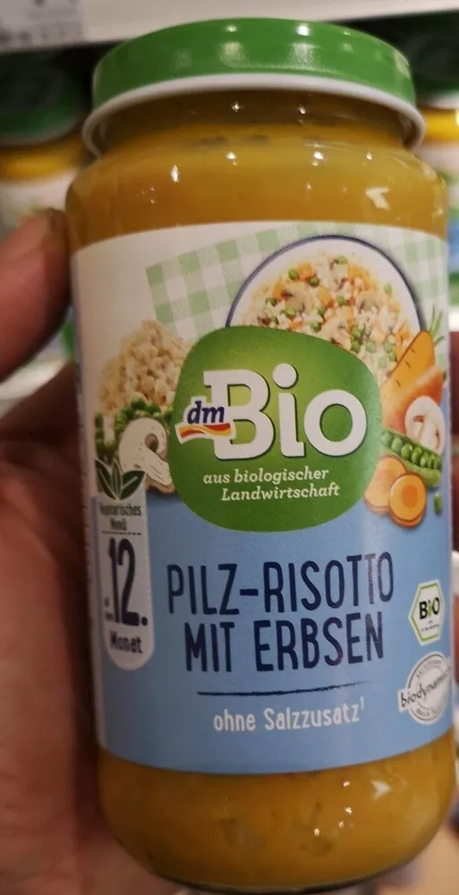 Pilz Risotto mit Erbsen
