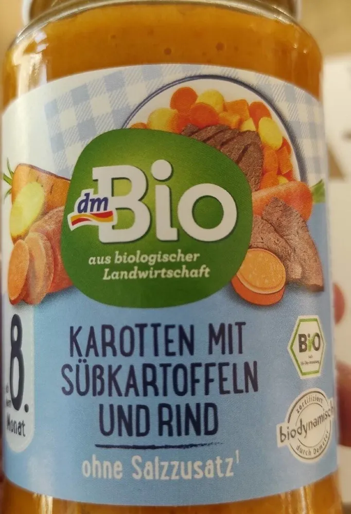 Karotten mit Süßkartoffeln und Rind