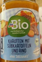 Karotten mit Süßkartoffeln und Rind