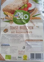 Toast Brötchen mit Roggenvollkorn