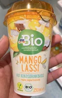 Mango lassi auf kokosdrinkbasis