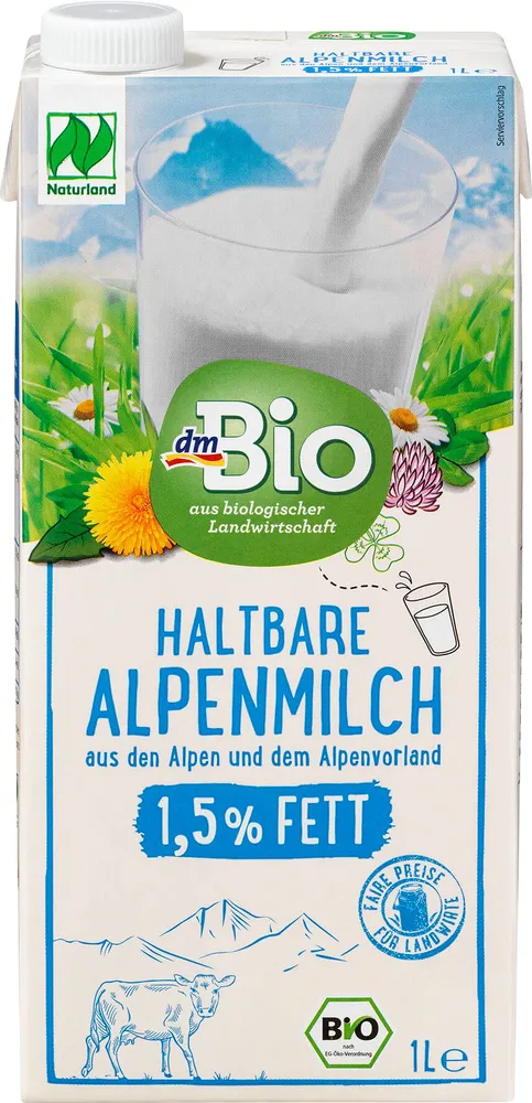 Haltbare Alpenmilch 1,5% Fett