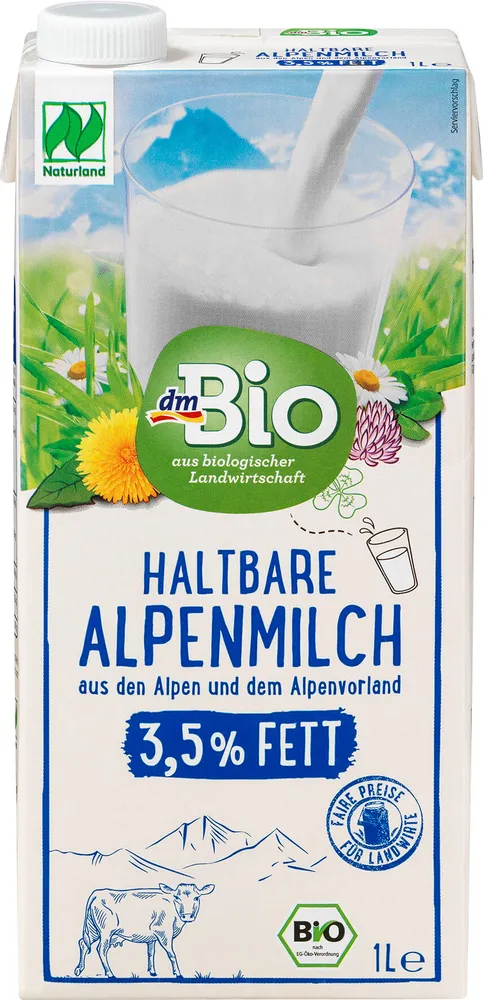 Haltbare Alpenmilch 3,5 % Fett