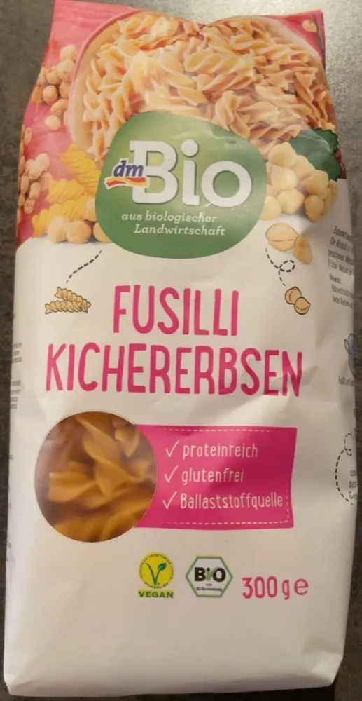 Fusilli Kichererbsen Nudeln