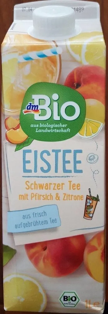 Eistee - Schwarzer Tee mit Pfirsich und Zitrone