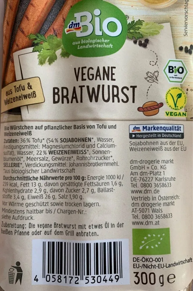Vegane Bratwurst