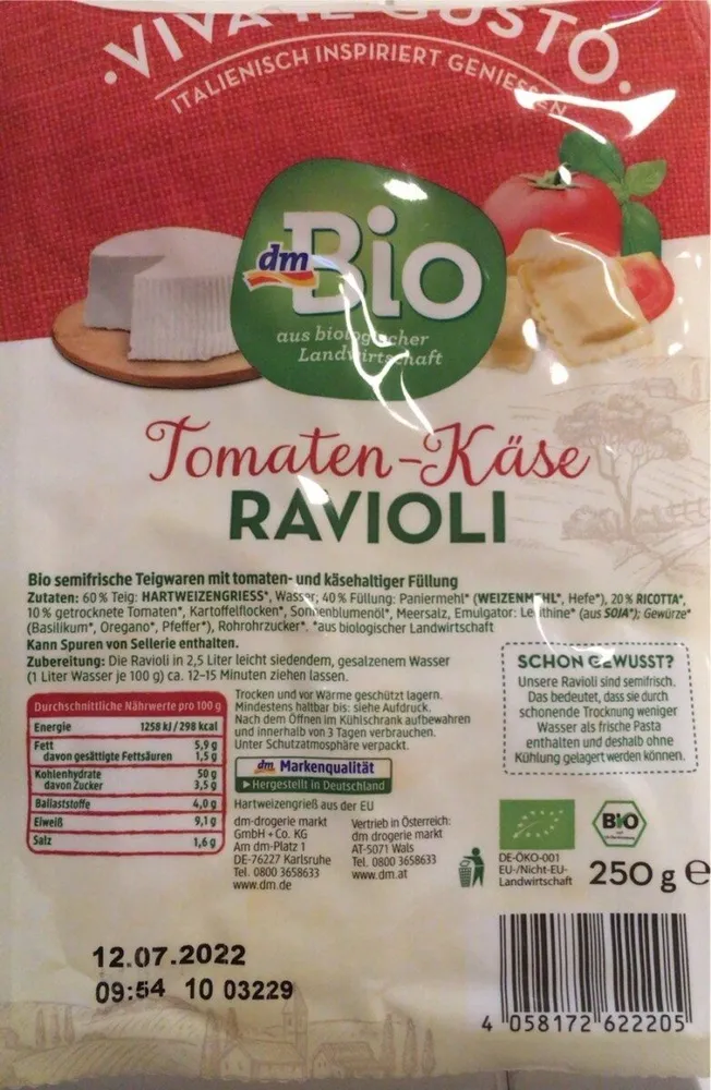Tomaten-Käse Ravioli