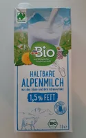Haltbare Alpenmilch 1,5%