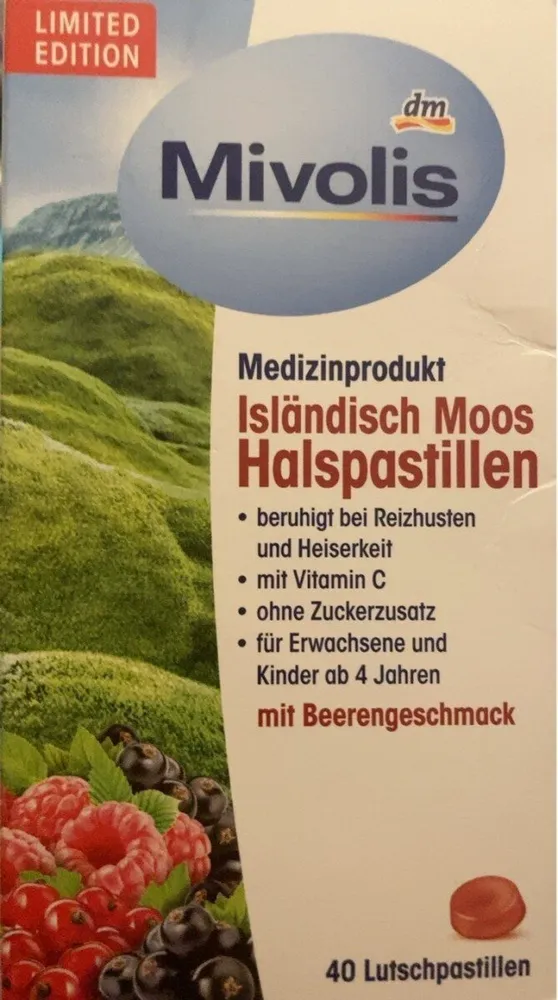 Isländisch Moos Halspastillen