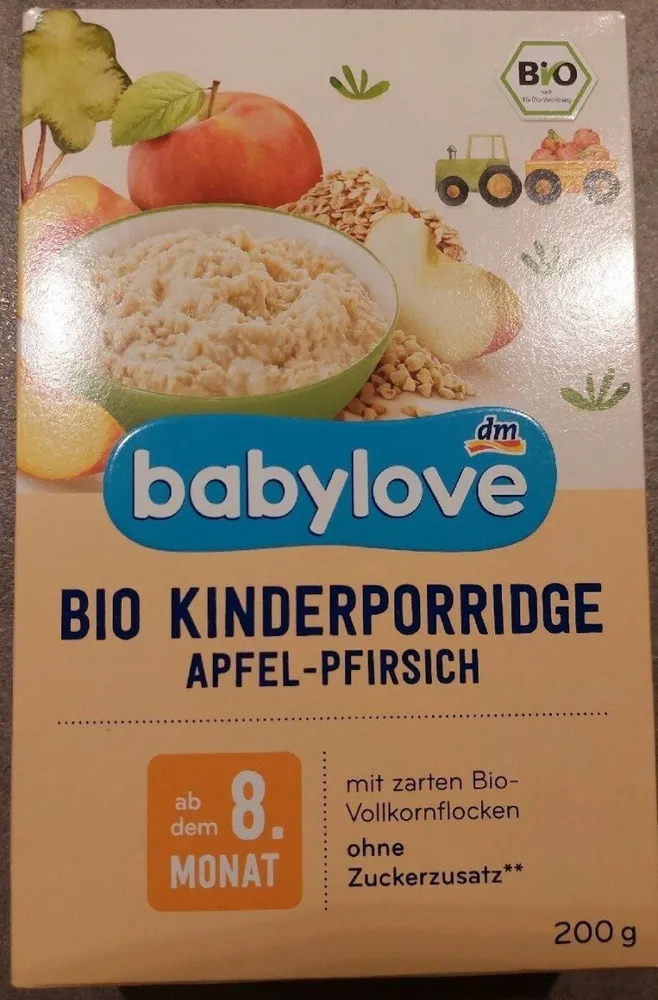 Bio Kinderporridge Apfel-Pfirsich