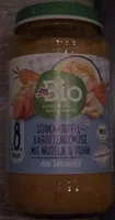 SÜBKARTOFFEL-KAROTTENGEMÜSE MIT NUDELN & HUHN