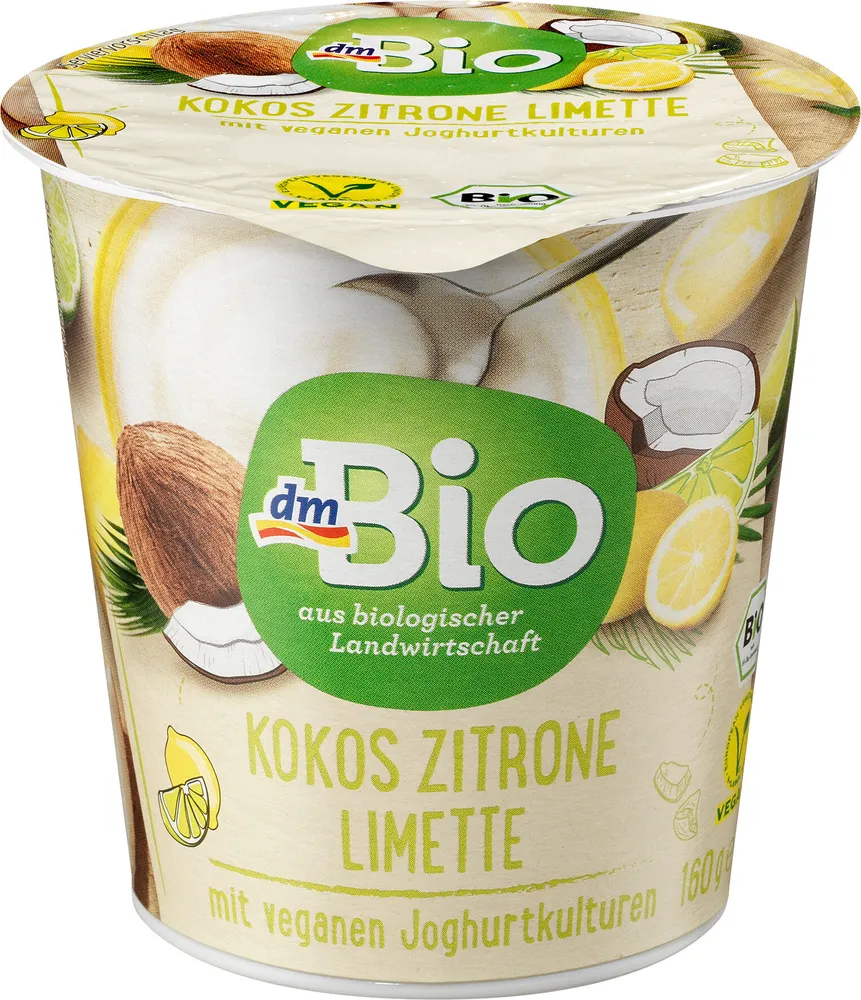 Kokos Zitrone Limette mit veganen Joghurtkulturen