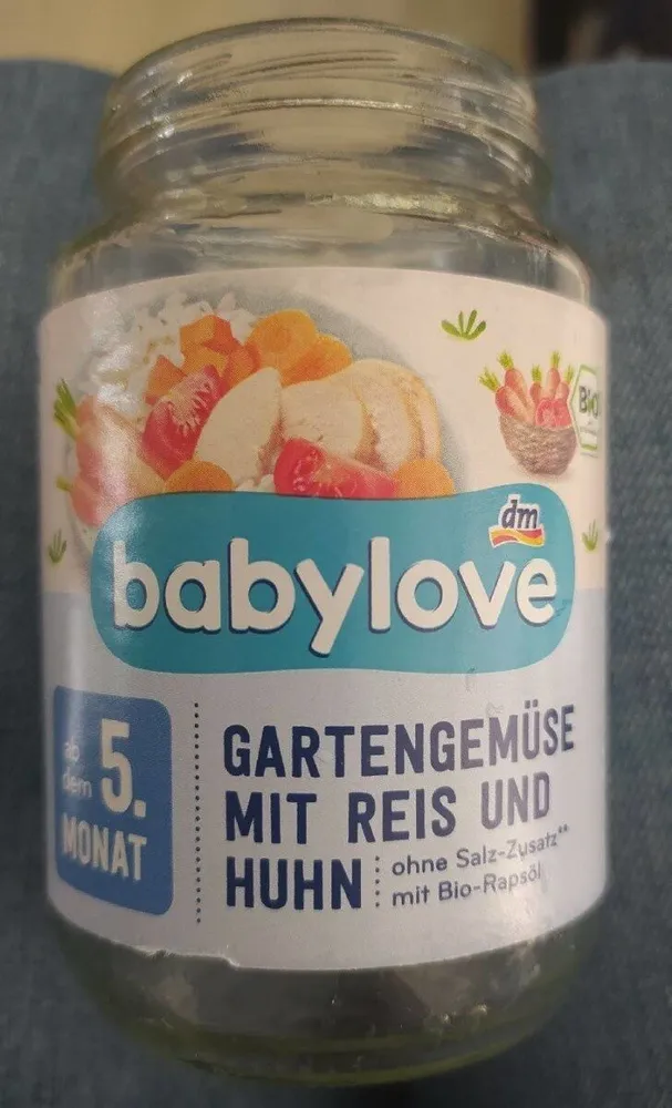 Gartengemüse mit Reis und huhn