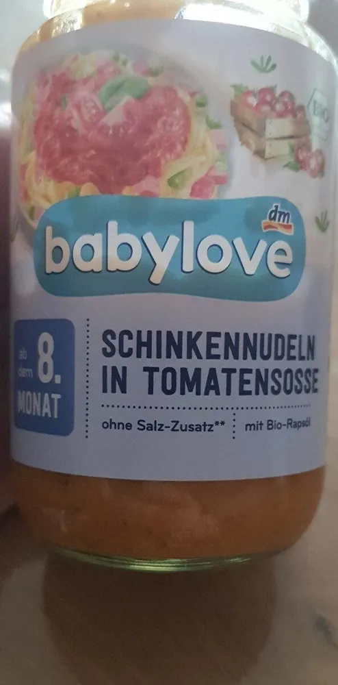 Schinkennudeln in Tomatensosse