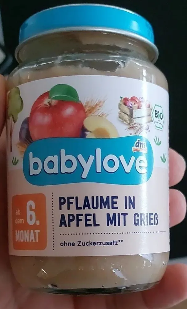 Pflaume in Apfel mit Grieß