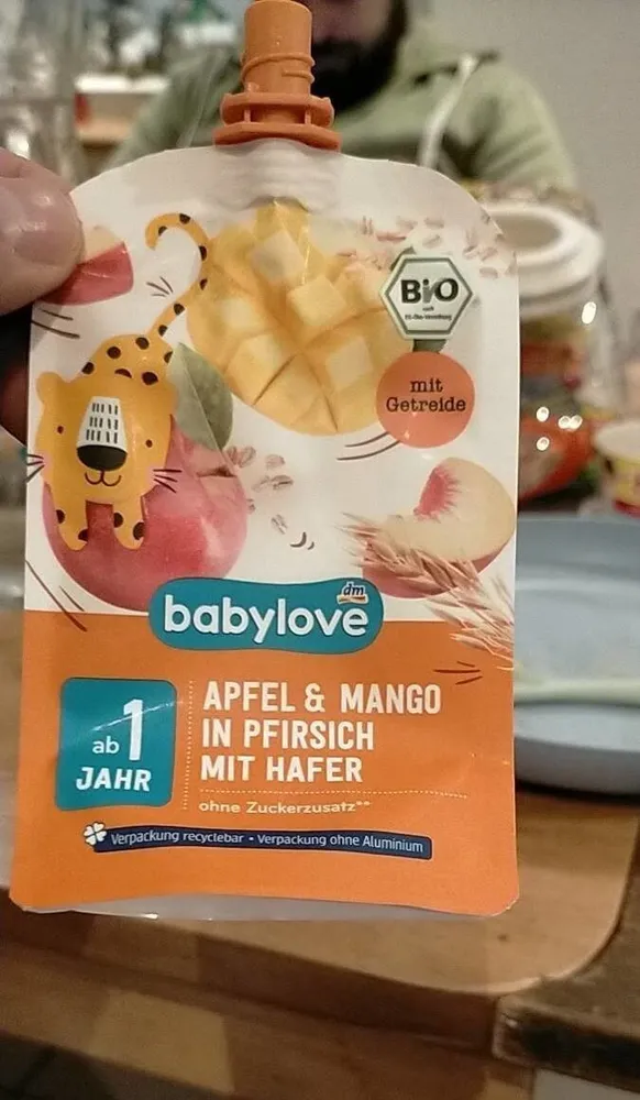 Apfel & Mango in Pfirsich mit Hafer