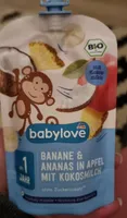Banane Ananas in Apfel mit Kokosmilch