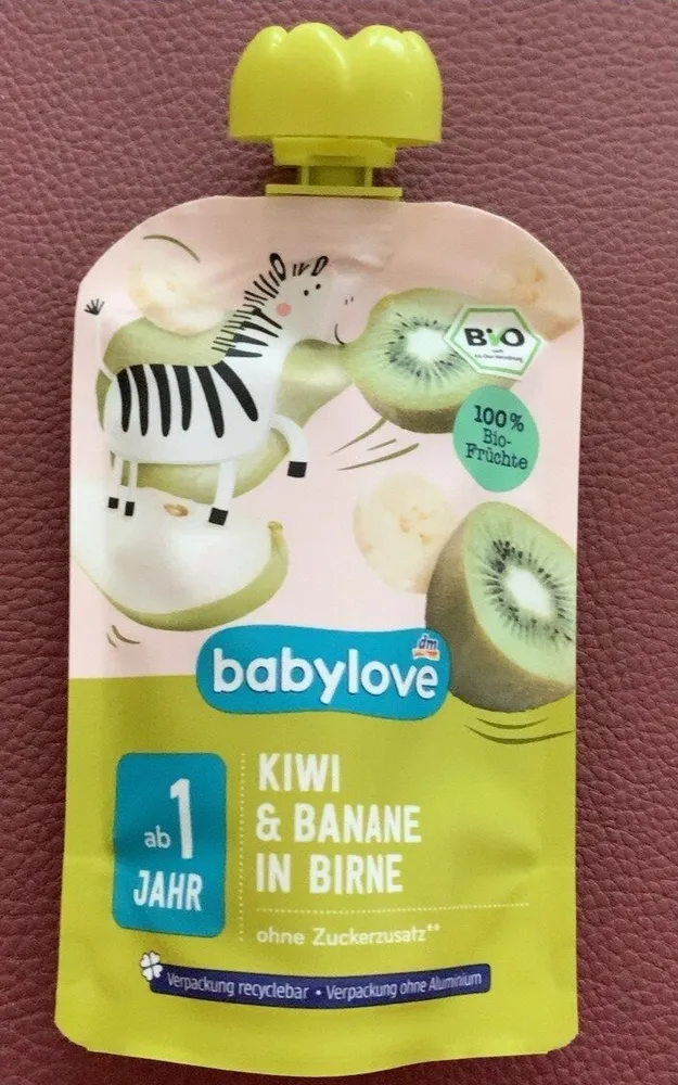 Bio Quetschi Kiwi & Banane in Birne