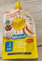 Banane & Kirsche in Apfel + Müsli
