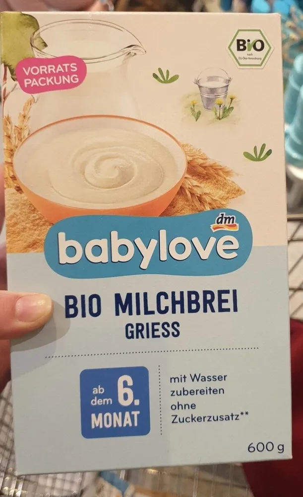 Bio Milchbrei Grieß Babylove