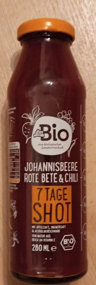 7 Tage Shot Johannisbeere Rote Bete und Chili