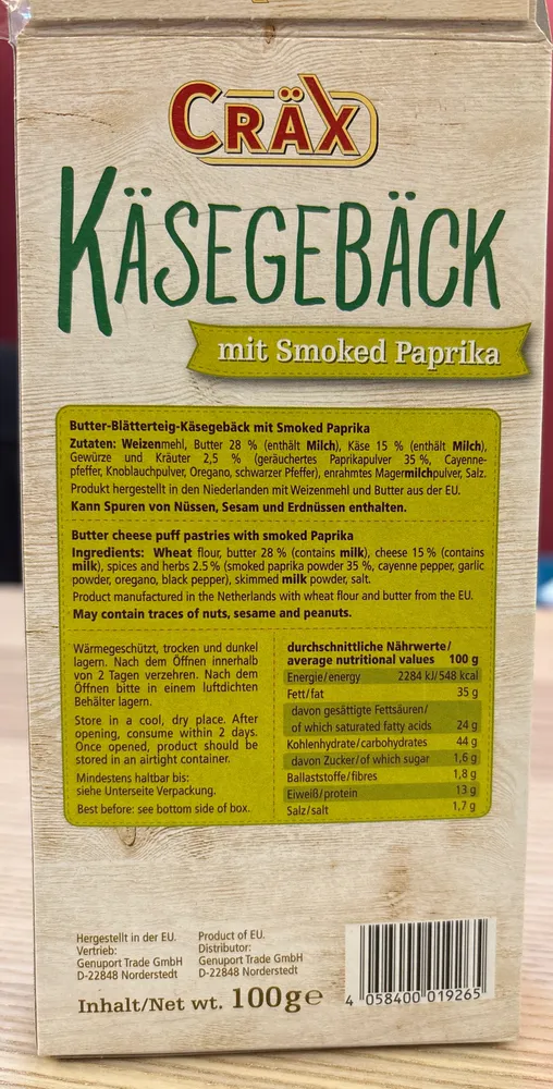 Käsegebäck mit Smoked Paprika