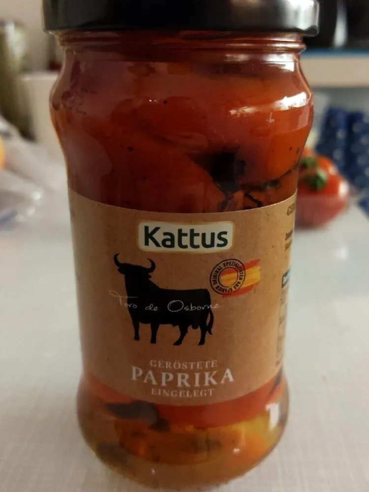 Geröstete Paprika eingelegt