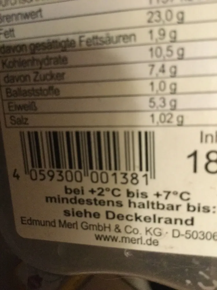Merl Veggi fresh vegetarischer Geflügelsalat