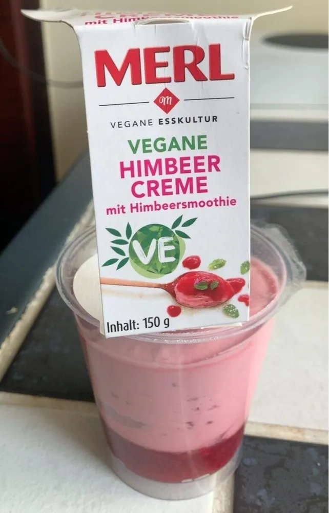 Vegane himbeer creme